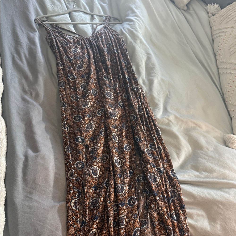 RVCA Brown Paisley Maxi Dress